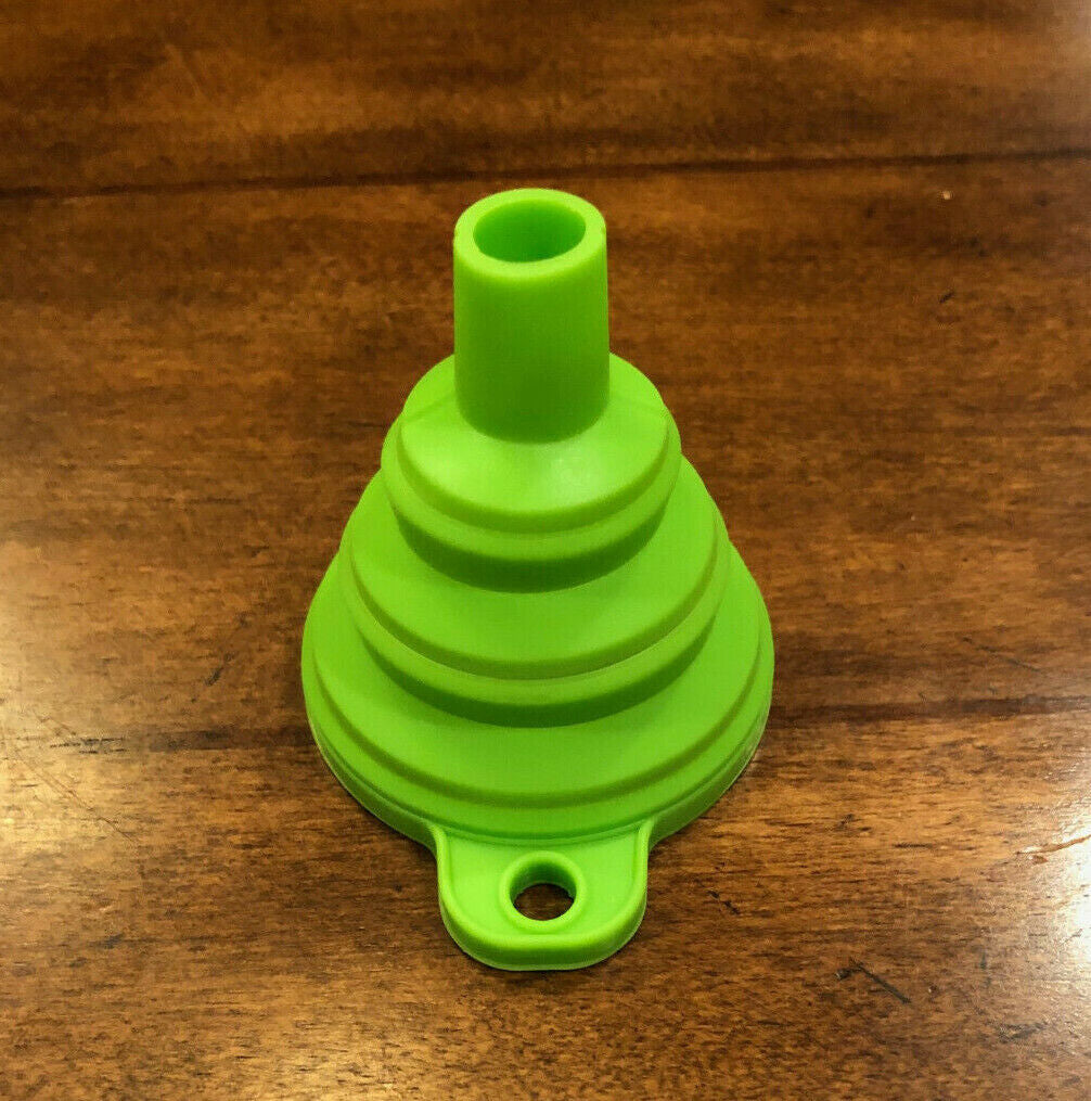 Foldable Funnel Silicone Rubber Collapsible Water Bottle Liquid Oil Transfer New
