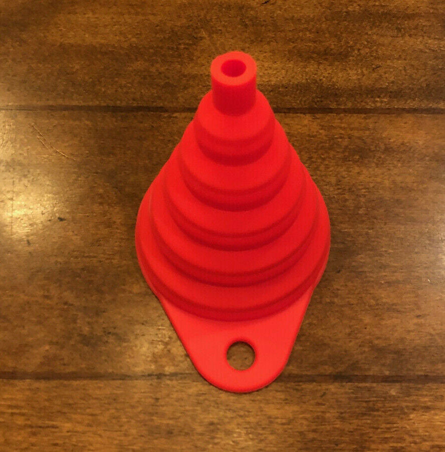 Foldable Funnel Silicone Rubber Collapsible Water Bottle Liquid Oil Transfer New