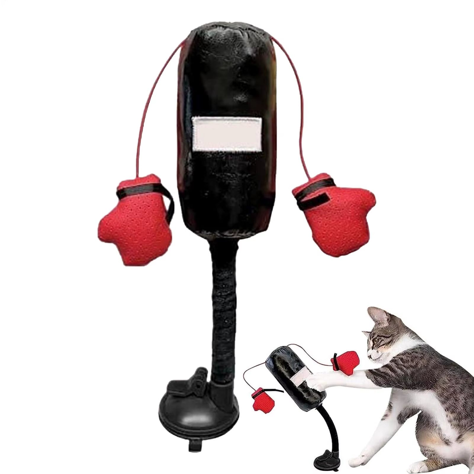 Cat Punching Bag Toy Indoor Kitten Pet Boxing Toy for Bored Indoor Adult Cats with Boxing Gloves Interactive Toys Pet Supplies