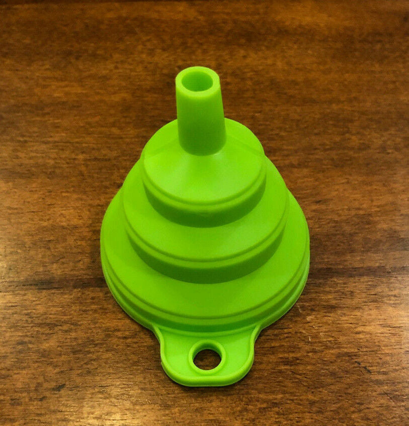 Foldable Funnel Silicone Rubber Collapsible Water Bottle Liquid Oil Transfer New