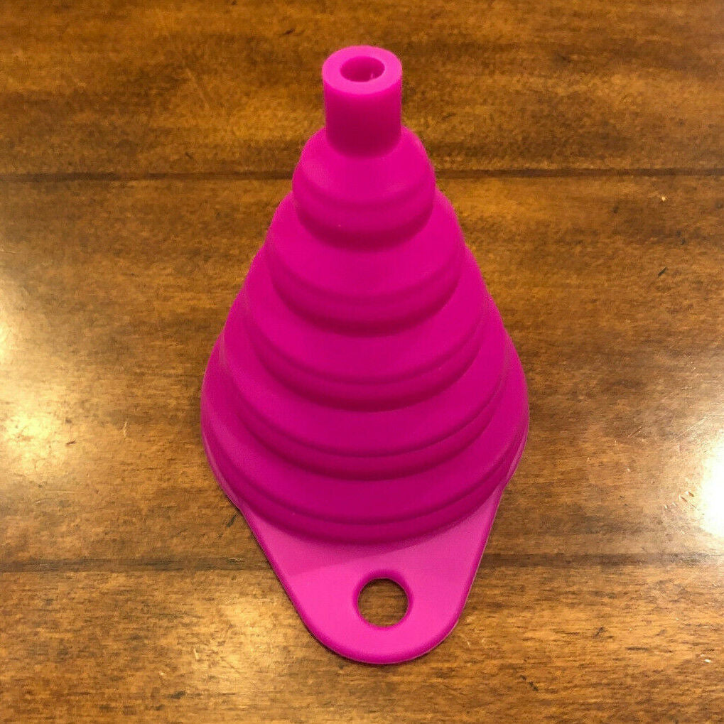 Foldable Funnel Silicone Rubber Collapsible Water Bottle Liquid Oil Transfer New