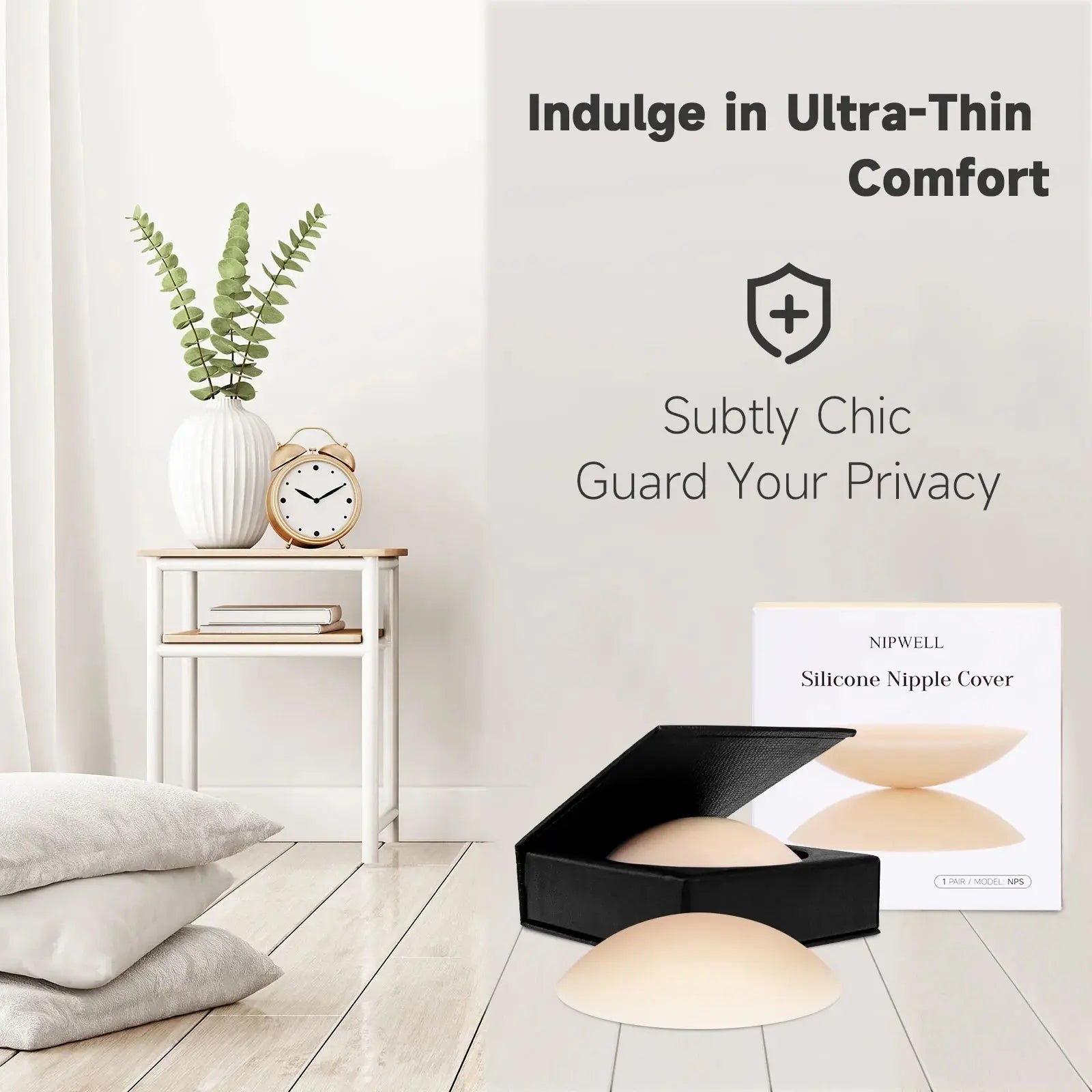 1 Pair Reusable Breast Petal, Nipple Covers Made from Silicone, Adhesive Silicone Nipple Pasty Set