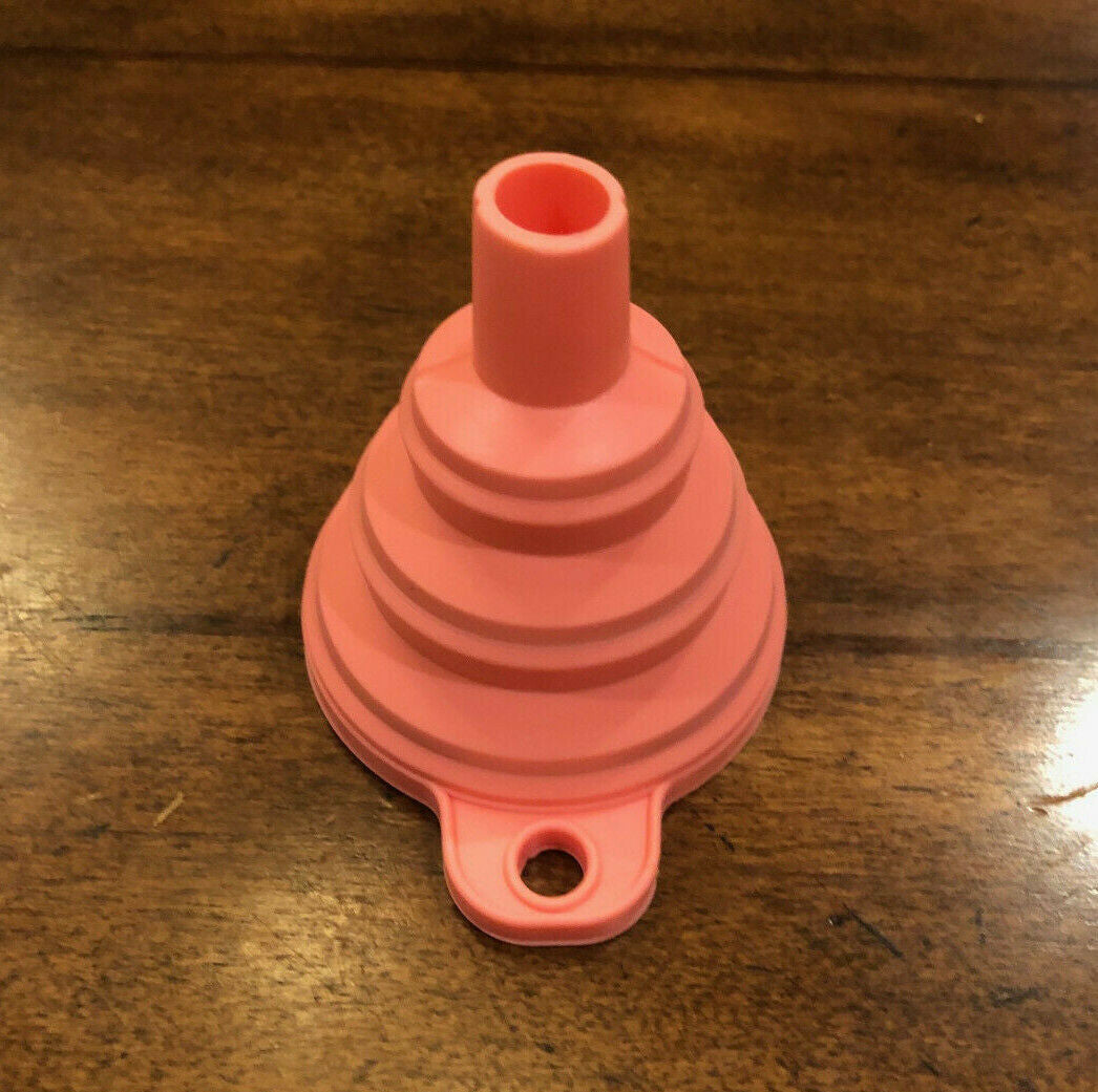 Foldable Funnel Silicone Rubber Collapsible Water Bottle Liquid Oil Transfer New