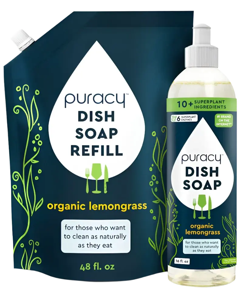 Plant-Based Dish Soap: The Concentrated, Gentle Grease-Fighter Puracy