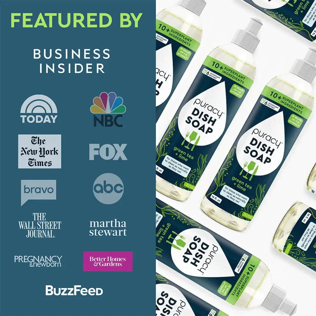 Plant-Based Dish Soap: The Concentrated, Gentle Grease-Fighter Puracy