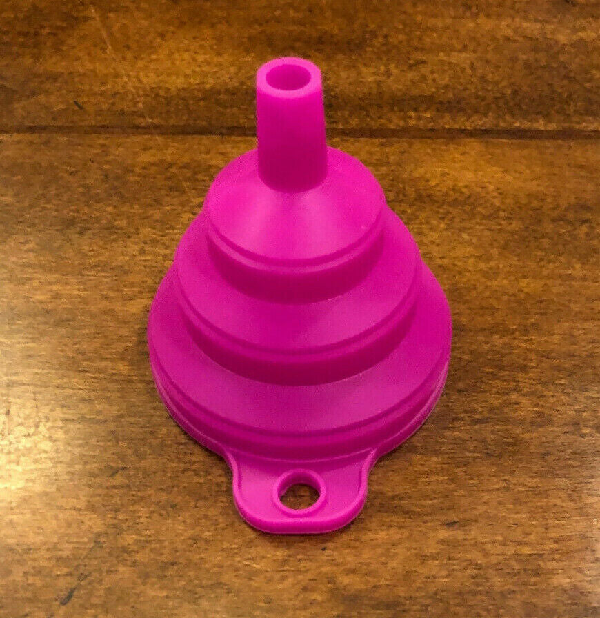 Foldable Funnel Silicone Rubber Collapsible Water Bottle Liquid Oil Transfer New