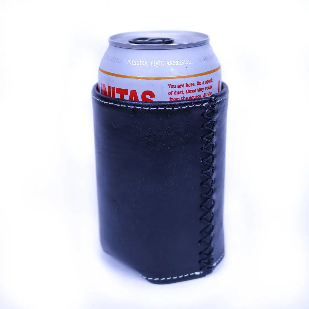 Cool your drink in classic style with this handcrafted Leather Koozie. Bati
