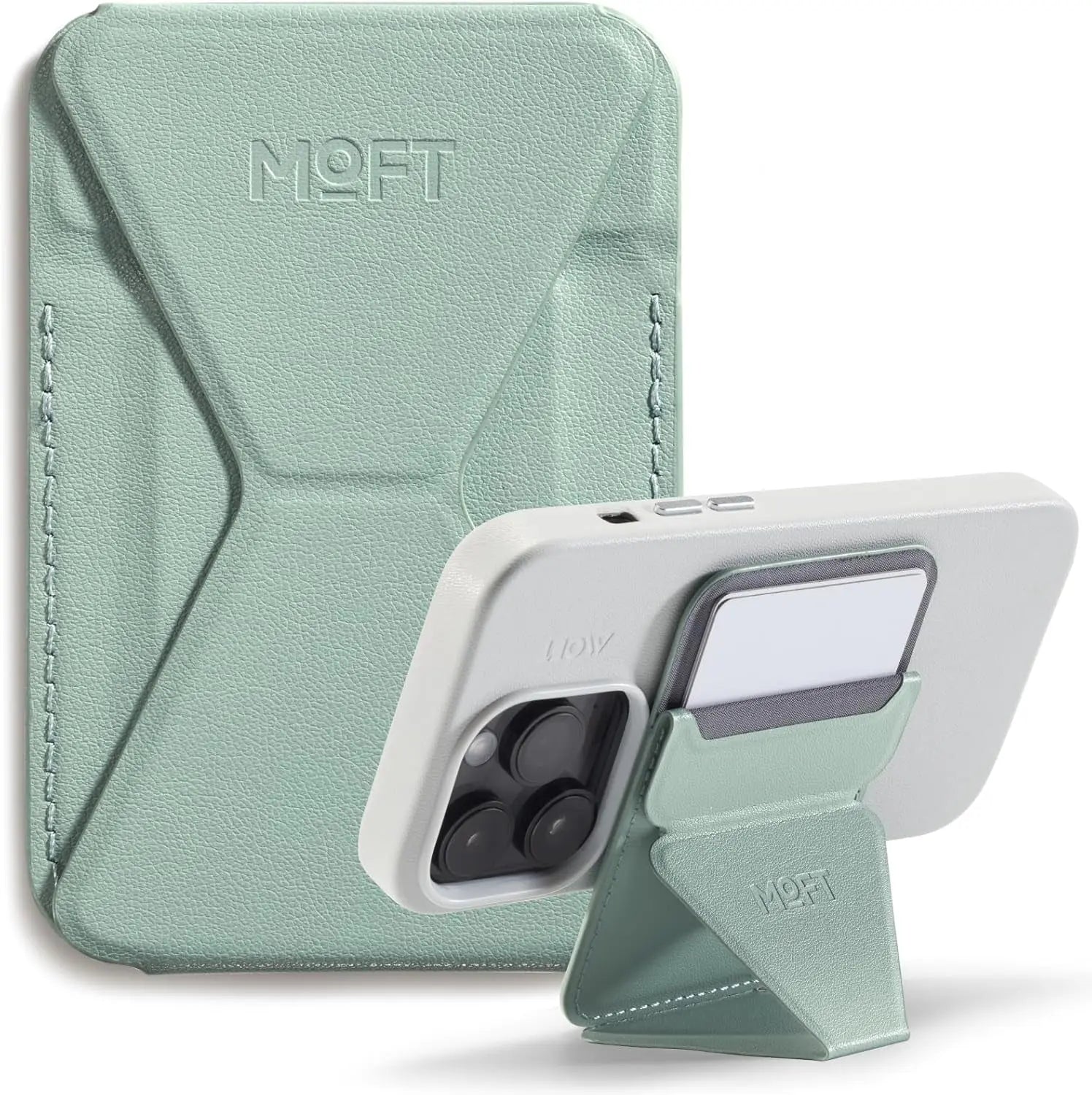 Magsafe Wallet for Iphone 15/14/13/12 Series, Strong Magnetic Phone Card Holder Fit 2 Cards & 3 Viewing Angles & Stain-Resistant Vegan Leather Phone Stand, Night Black