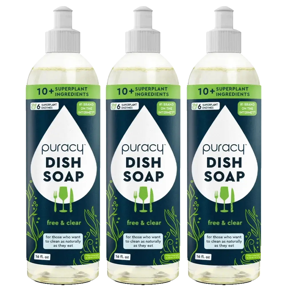 Plant-Based Dish Soap: The Concentrated, Gentle Grease-Fighter Puracy