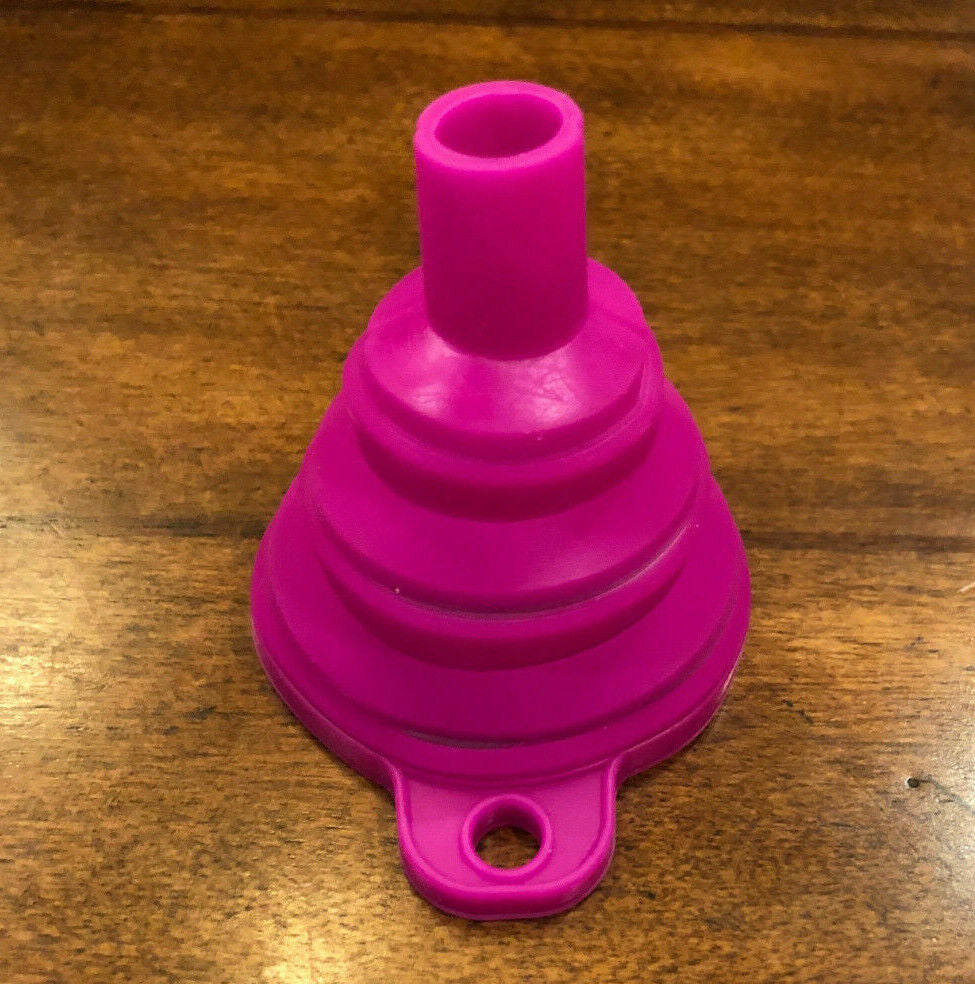 Foldable Funnel Silicone Rubber Collapsible Water Bottle Liquid Oil Transfer New