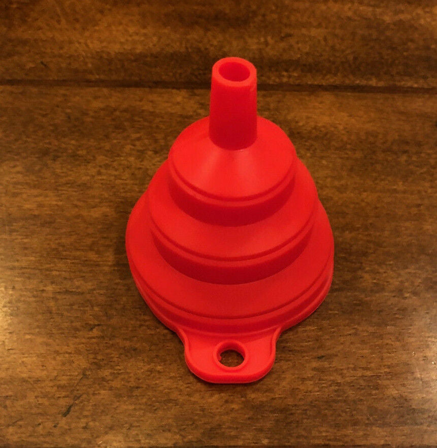 Foldable Funnel Silicone Rubber Collapsible Water Bottle Liquid Oil Transfer New