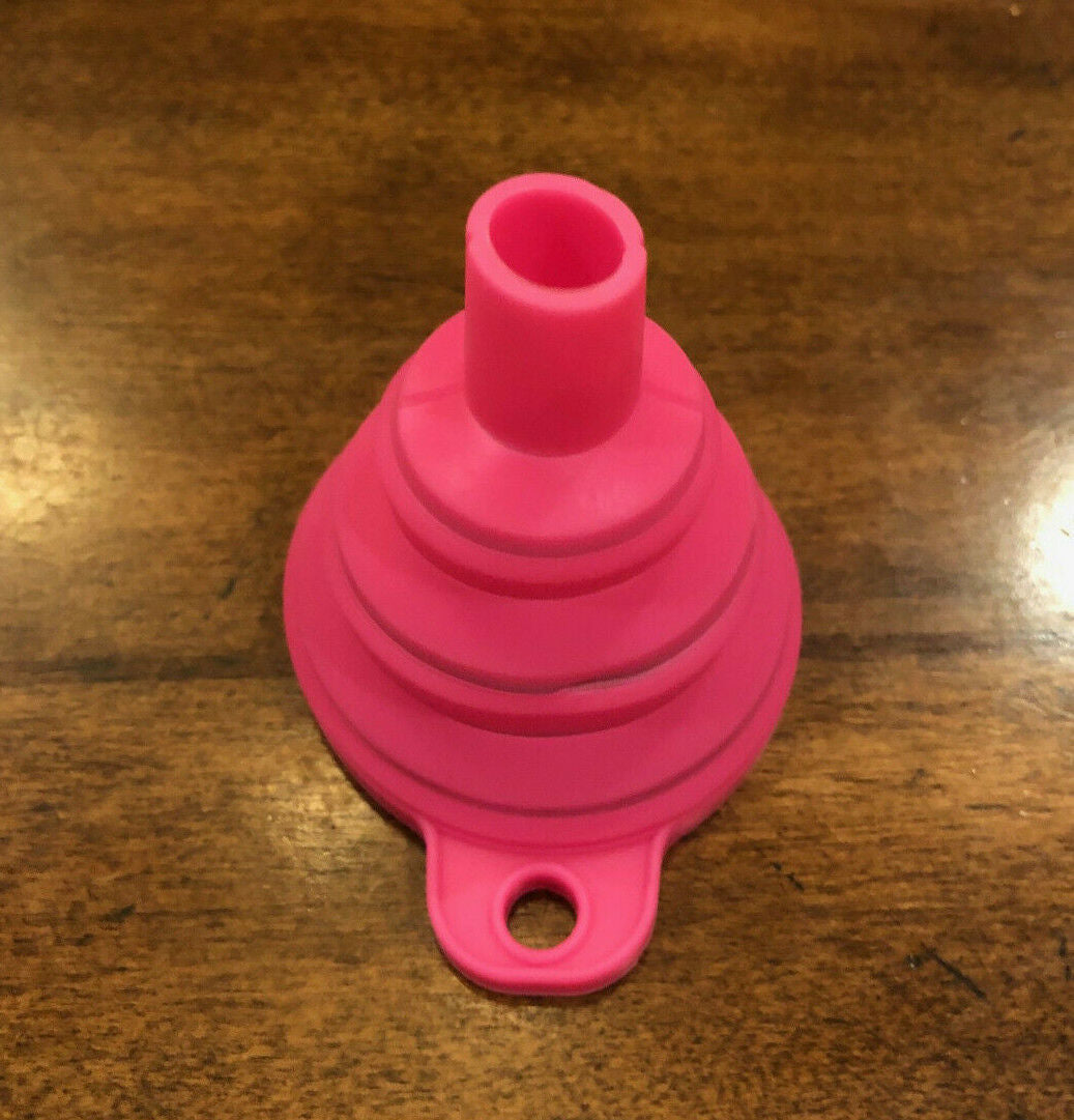 Foldable Funnel Silicone Rubber Collapsible Water Bottle Liquid Oil Transfer New