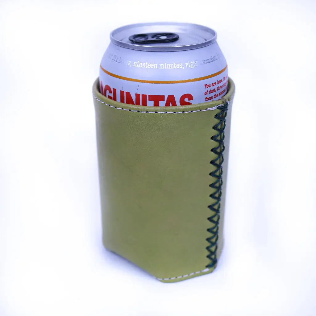 Cool your drink in classic style with this handcrafted Leather Koozie. Bati