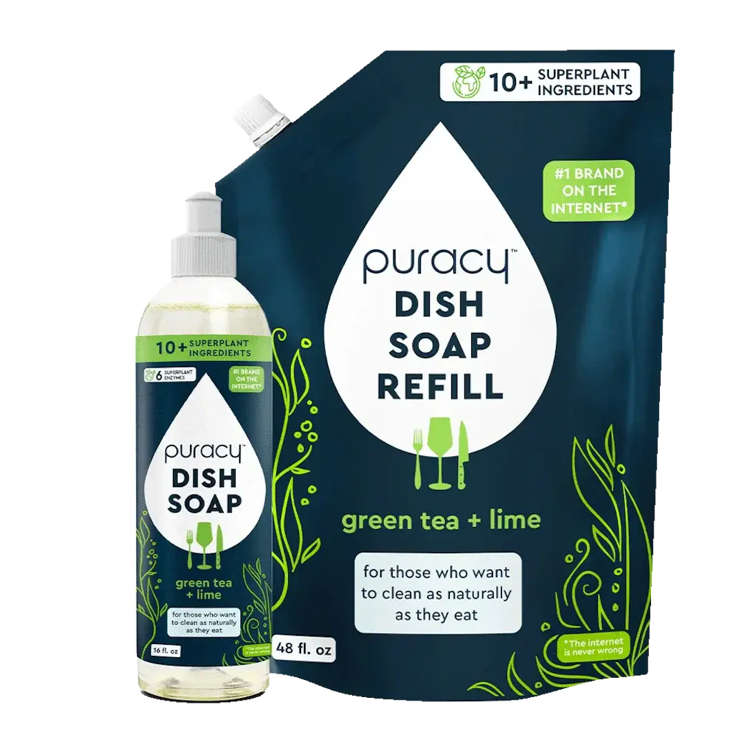 Plant-Based Dish Soap: The Concentrated, Gentle Grease-Fighter Puracy
