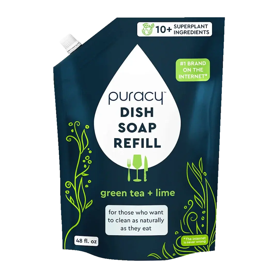 Plant-Based Dish Soap: The Concentrated, Gentle Grease-Fighter Puracy