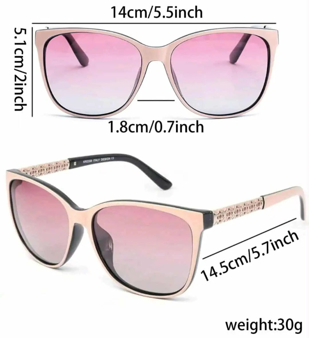 Tortoise Shell pattern Flat Top-unisex. Polarized lens- Sunglasses Dias Dazzling Discoveries