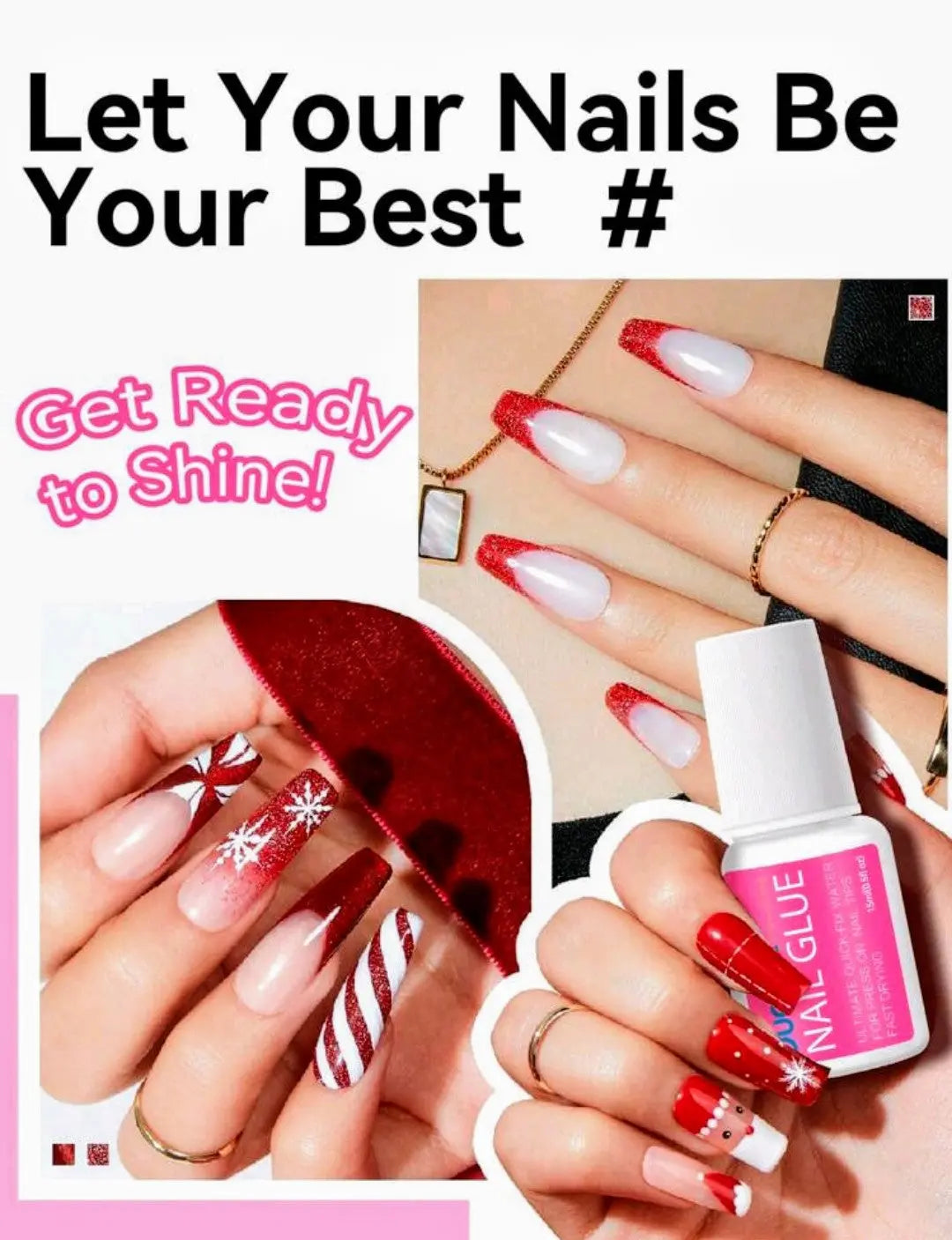 Super Strong Nail Glue for Press On Nails and Tips - 8 ml, High-Performance Formula, Full Coverage Hold, Suitable for Various Nail Types Dias Dazzling Discoveries