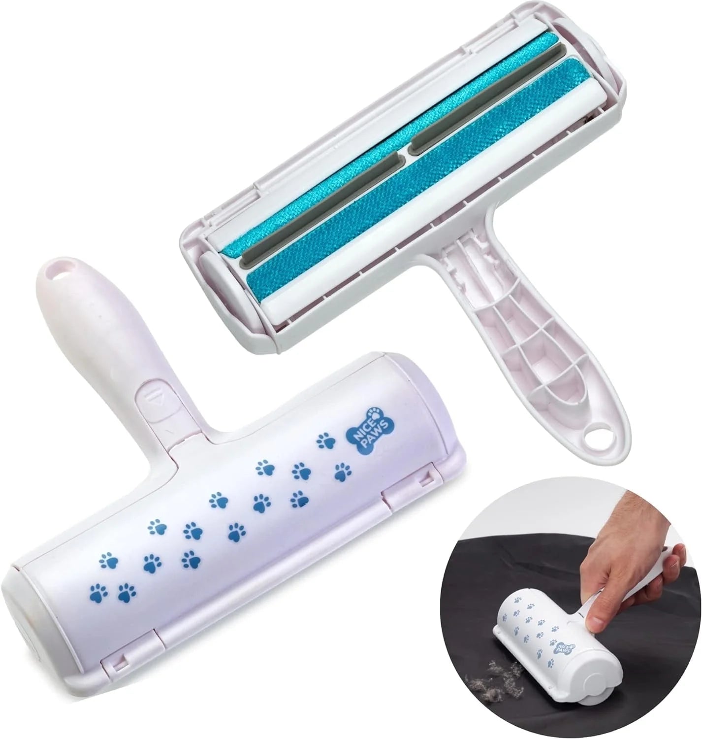 Pet Hair Remover - Reusable, Eco-Friendly Dog Hair Removal Roller for Clothes, Sofas, Beds & More, White