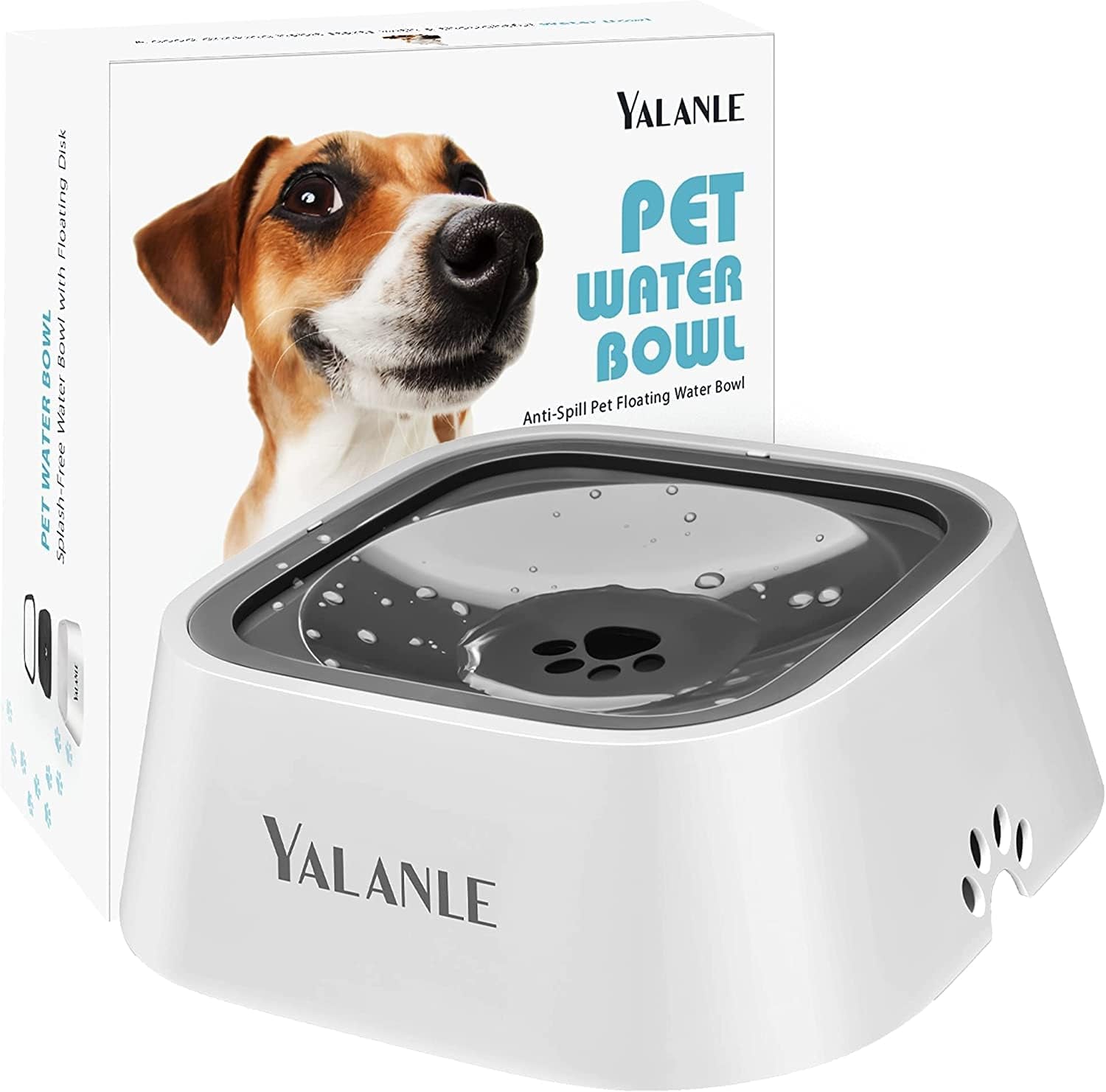 Dog Water Bowl No-Spill Pet Water Bowl Slow Water Feeder Dog Bowl No-Slip Pet Water Dispensr.