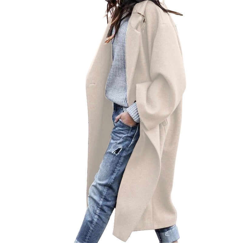 Casual Long Woolen Coat – Warm, Stylish & Made to Empower Dias Dazzling Discoveries