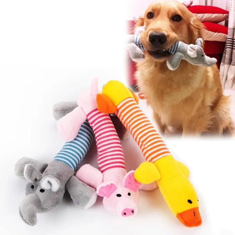 Funny Dog Sound Squeak Pet Toy-Plush Chew & Play Companion Dias Dazzling Discoveries