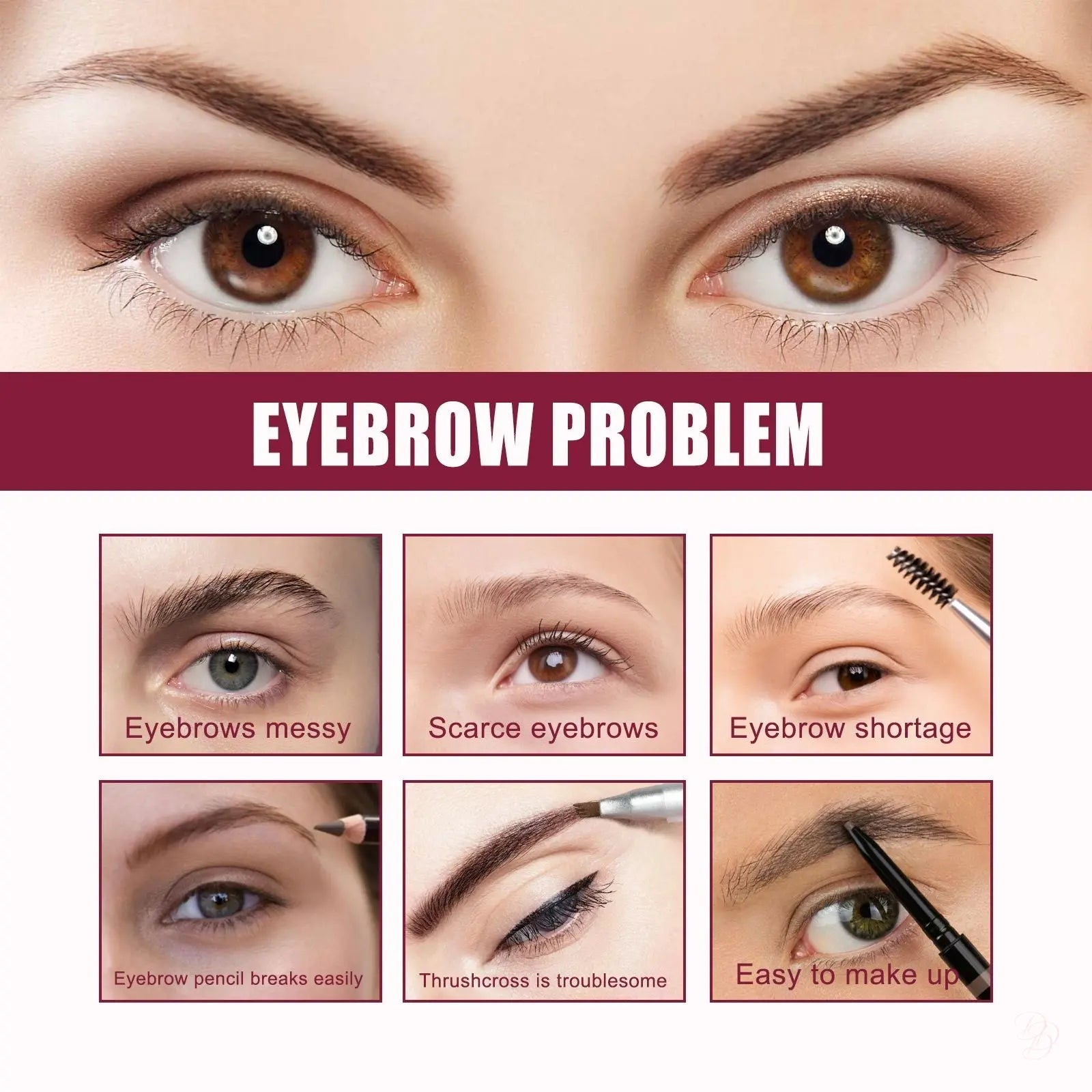Multi-Functional Eyebrow Brush Set – Fill, Shape & Define Brows CJ