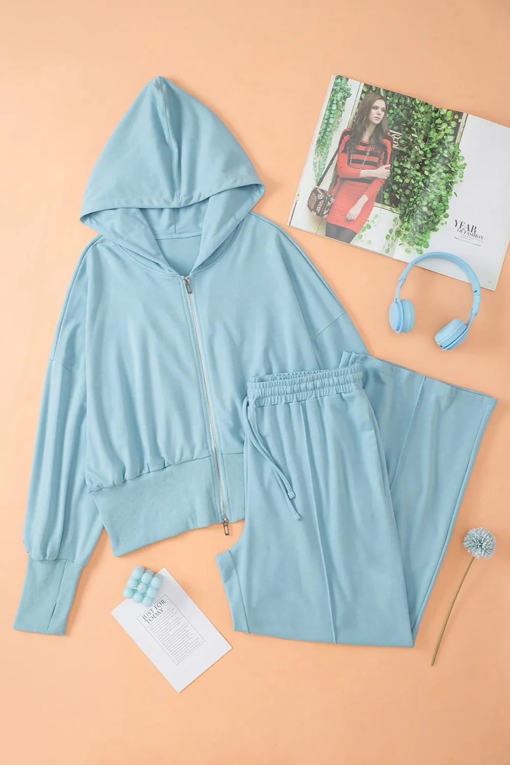 🖤 Zip-Up Hoodie & Pants Set – Move Freely, Lounge Boldly