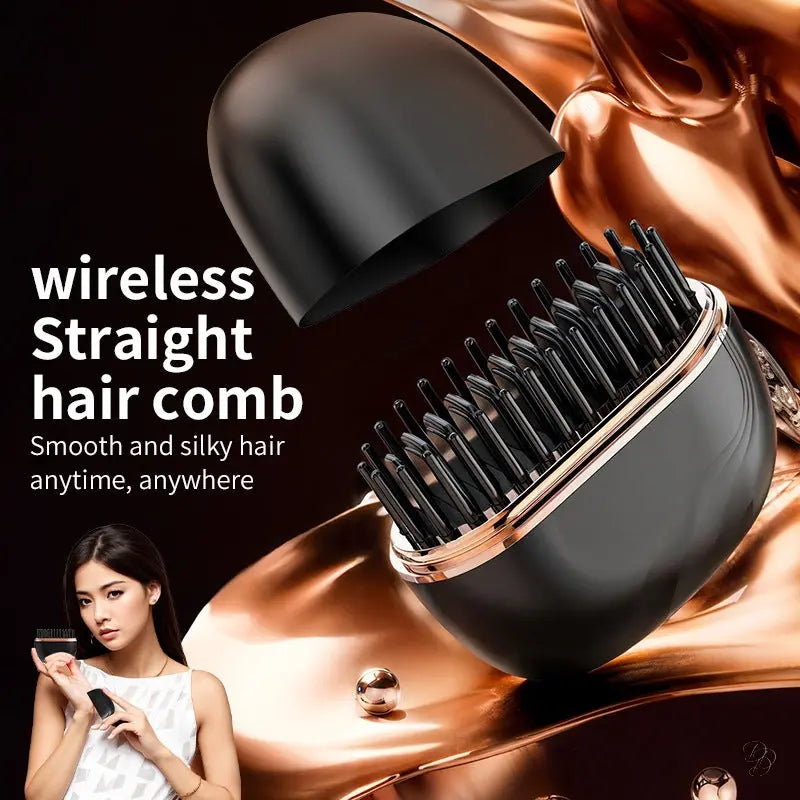 Trendy Travel Mini Hair Straightening Comb – Wireless, Portable & Multifunctional Dias Dazzling Discoveries