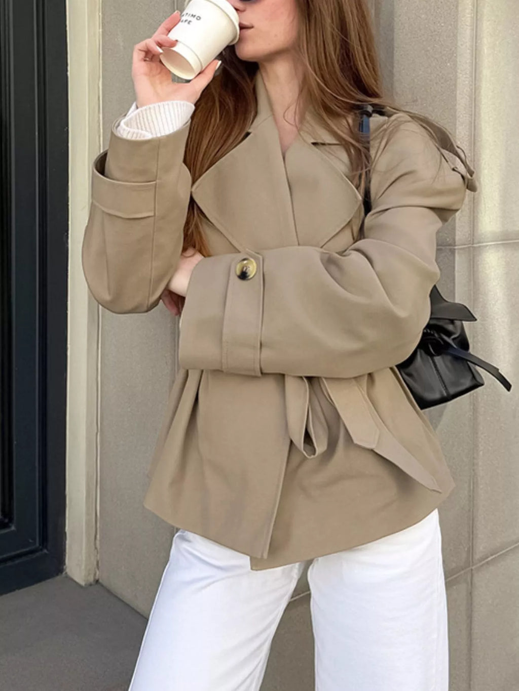 Chic Double-Breasted Belted Trench Coat Chic Double-Breasted Belted Trench Coat