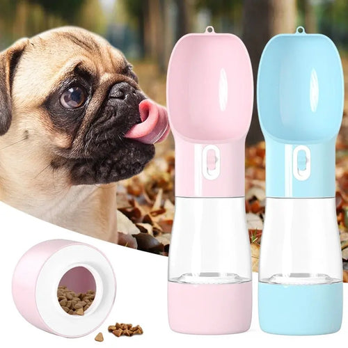 "2-in-1 "No-Mess" Pet Portable Water & Snack Dispenser for Adventures Leak-Proof CJ