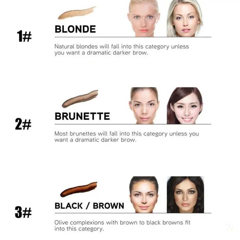New Long Lasting Ultra-Fine Four-Comb Eyebrow Pencil CJ