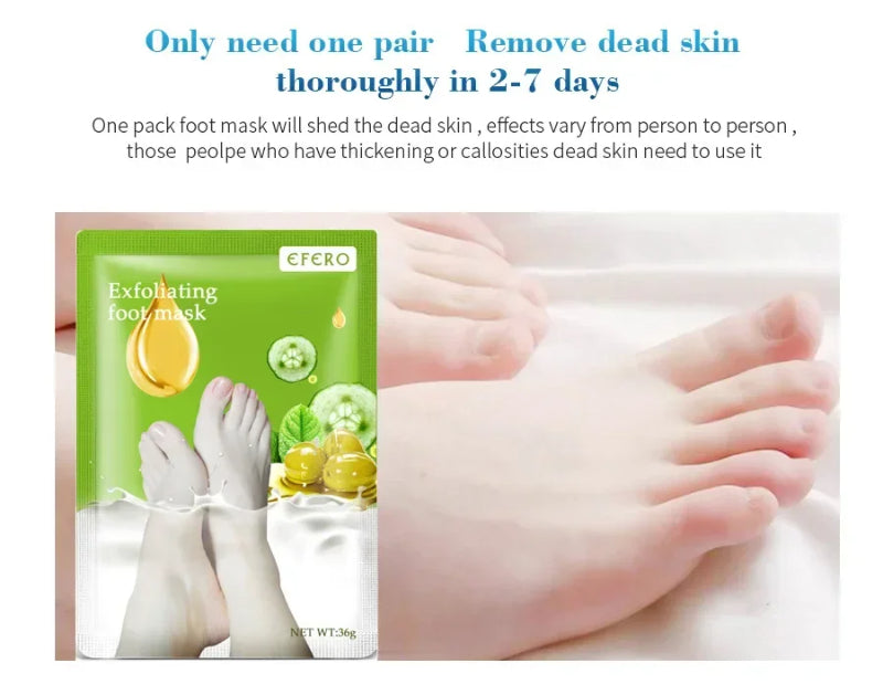 Exfoliating Foot Mask Foot SPA Pedicure Socks Removing Dead Skin Whitening Heels Feet Peeling Anti Cracked Foot Skin Care CJ