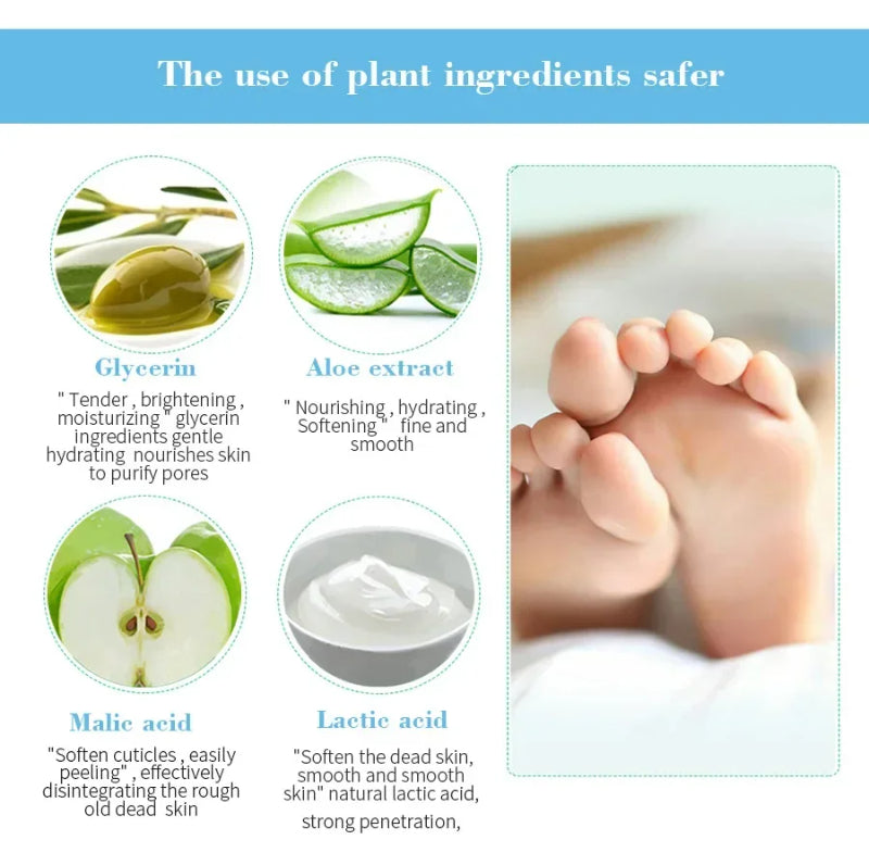 Exfoliating Foot Mask Foot SPA Pedicure Socks Removing Dead Skin Whitening Heels Feet Peeling Anti Cracked Foot Skin Care CJ