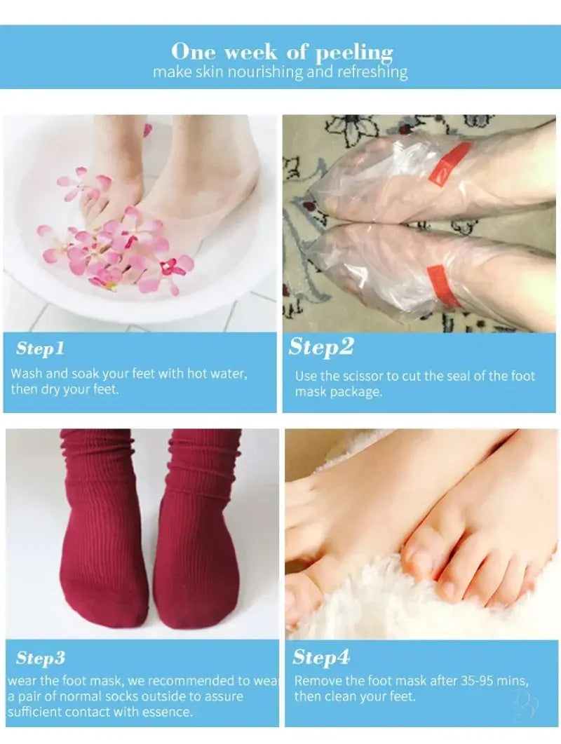 Exfoliating Foot Mask Foot SPA Pedicure Socks Removing Dead Skin Whitening Heels Feet Peeling Anti Cracked Foot Skin Care CJ