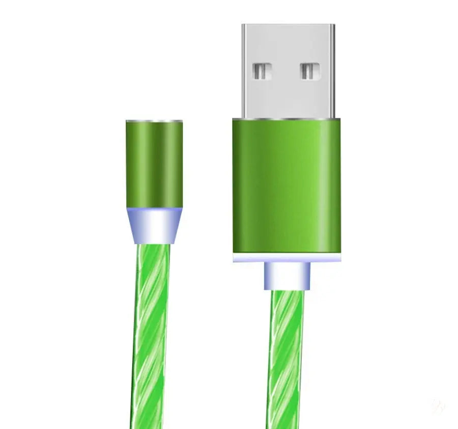 LED Magnetic Charger Cable – Fast Charge for iPhone/Android/Type‑C CJ