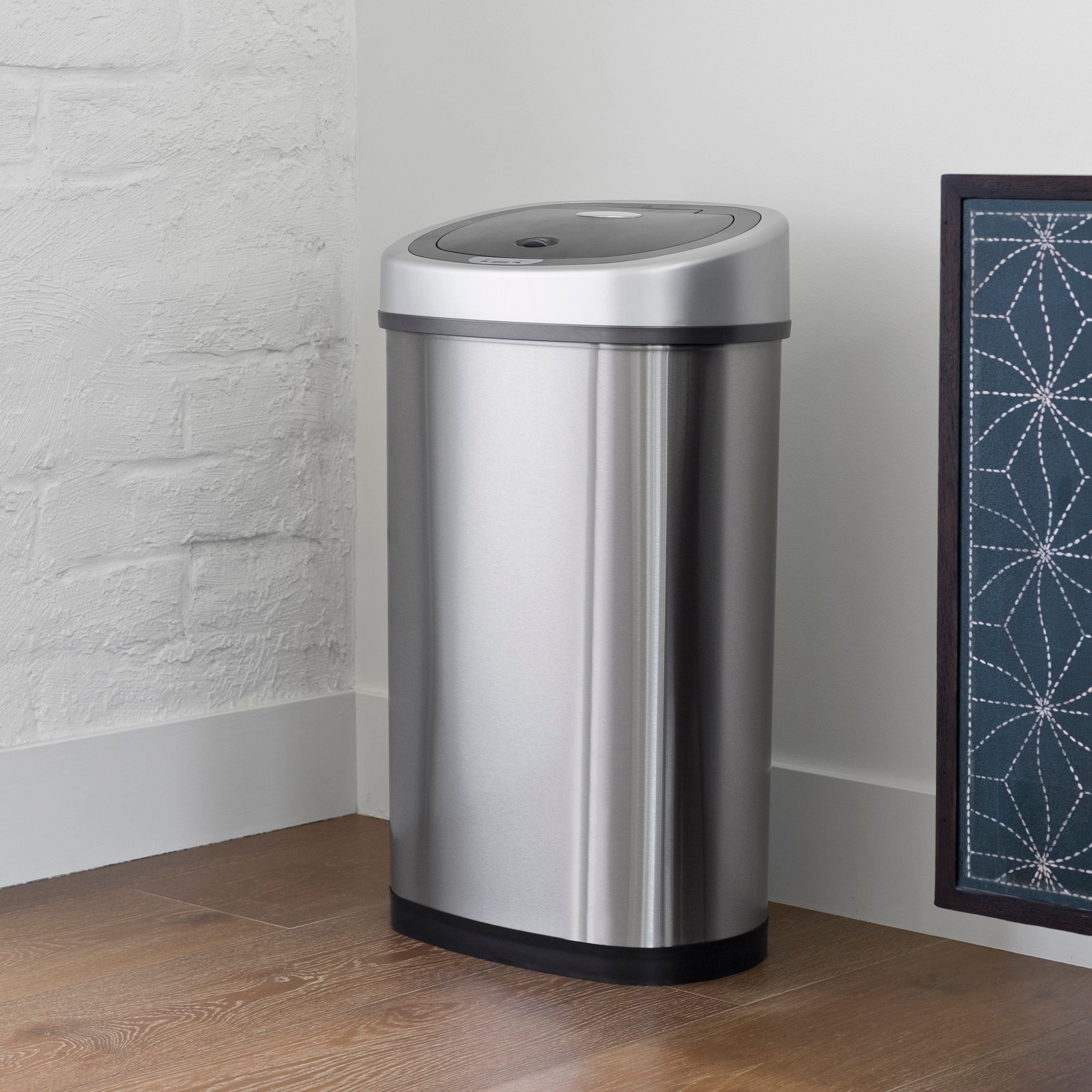 13 Gallon Touchless Trash Can, Automatic Motion Sensor