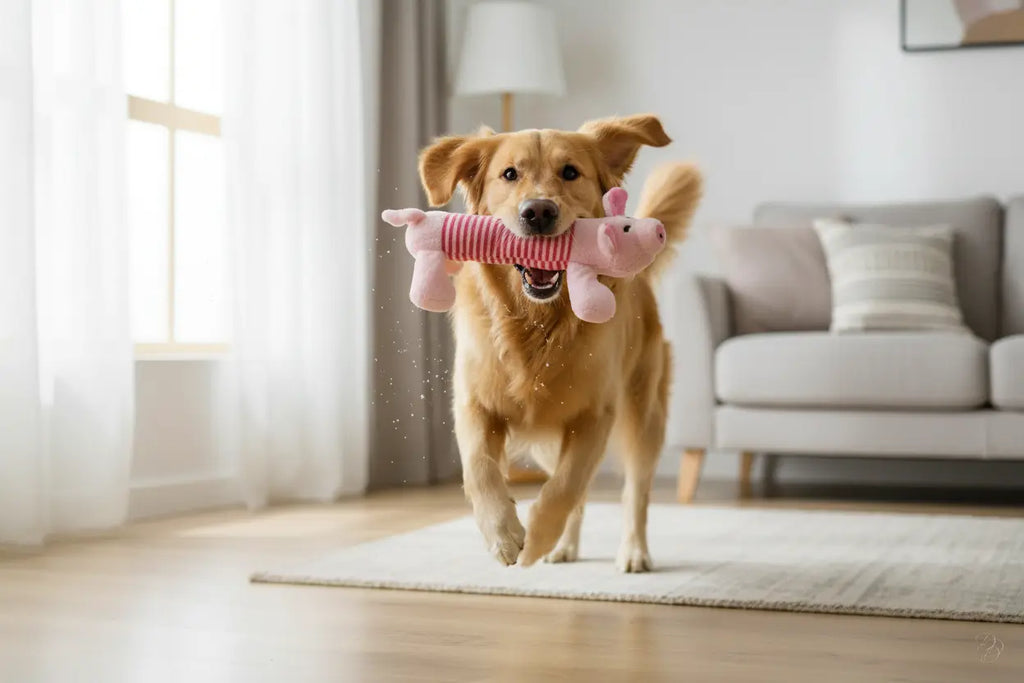 Funny Dog Sound Squeak Pet Toy-Plush Chew & Play Companion CJ