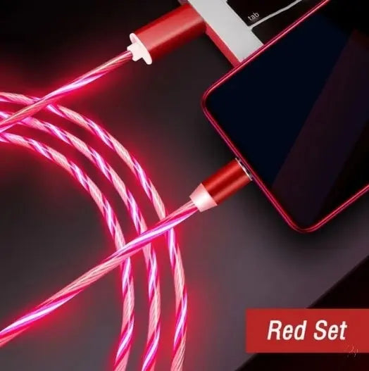LED Magnetic Charger Cable – Fast Charge for iPhone/Android/Type‑C CJ