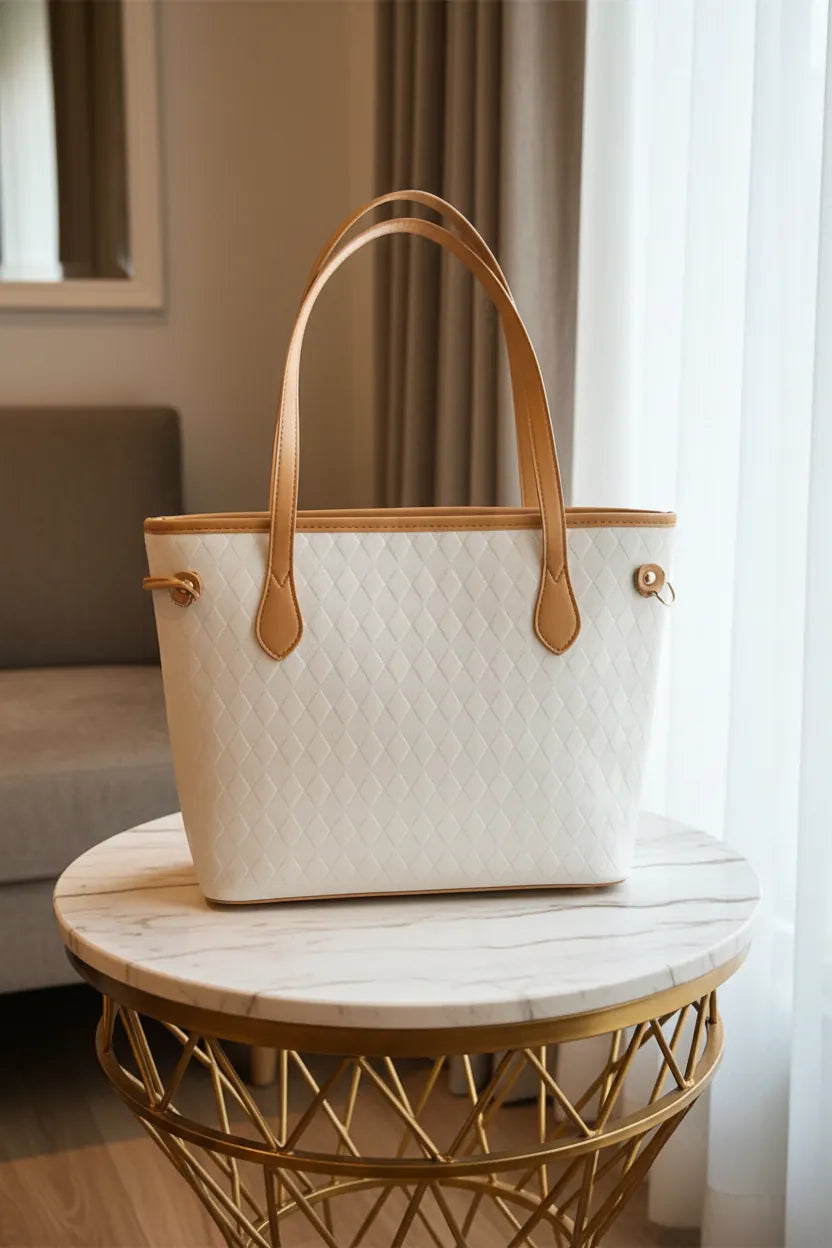 Woven Pattern Tote Bag Woven Pattern Tote Bag