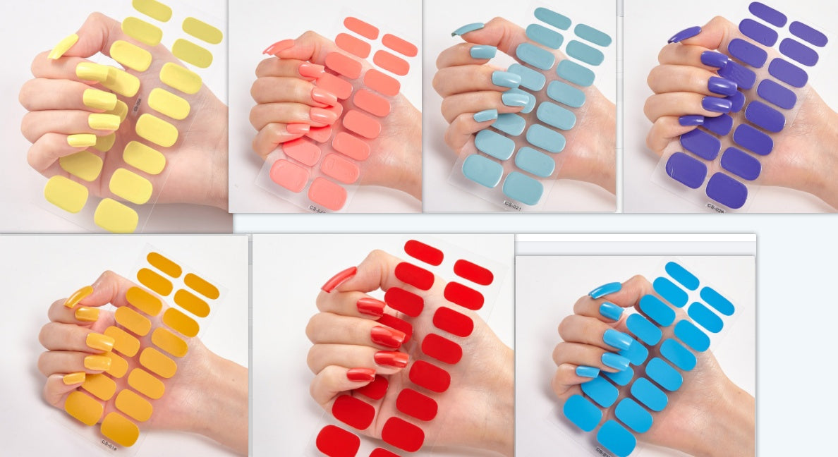 Salon-Quality Shine – Pure Color Nail Wraps CJ