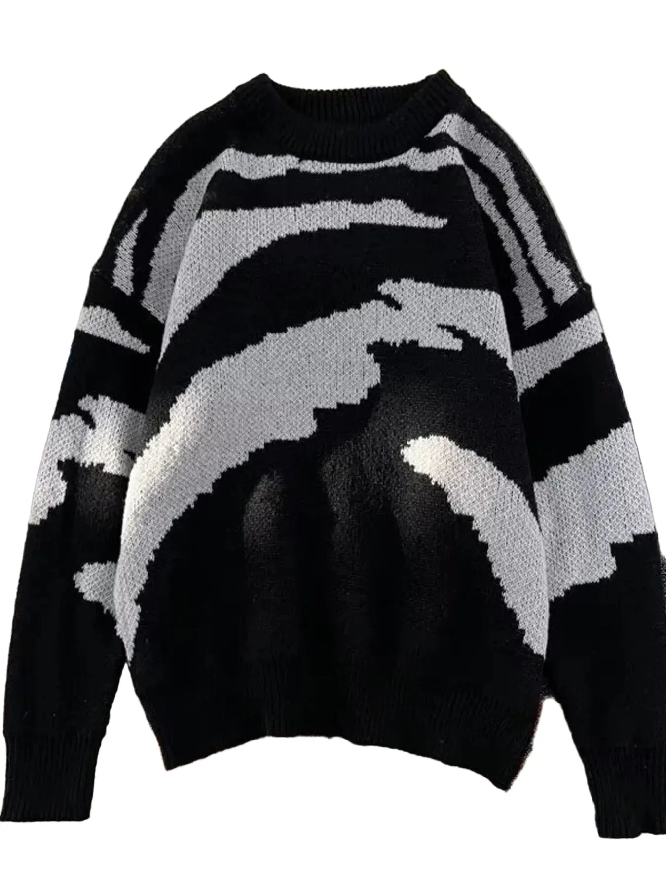 Men’s Contrast Round Neck Sweater Trendsi