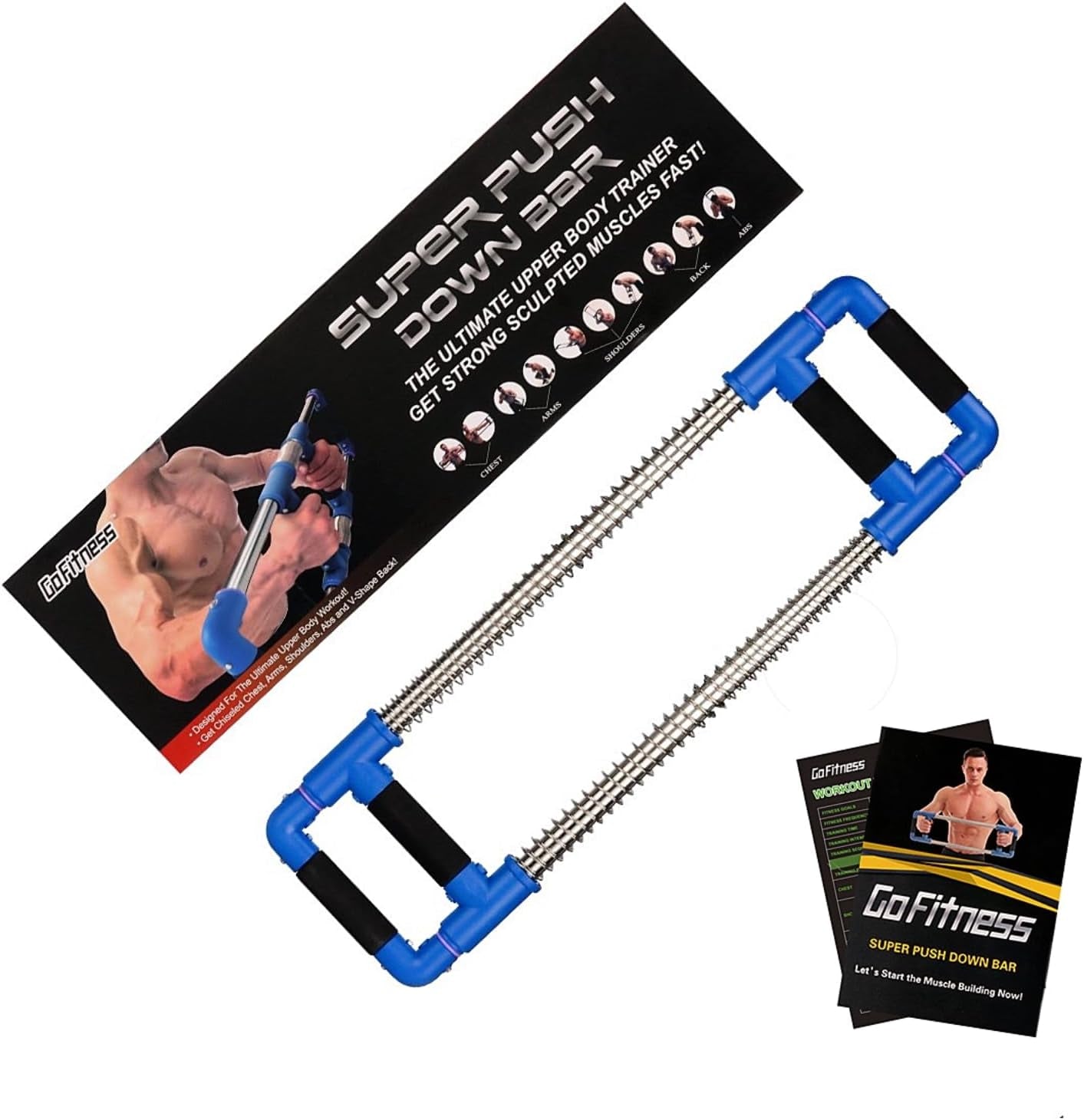 💪 GoFitness Super Push Down Bar – Full Upper Body Workout Equipment