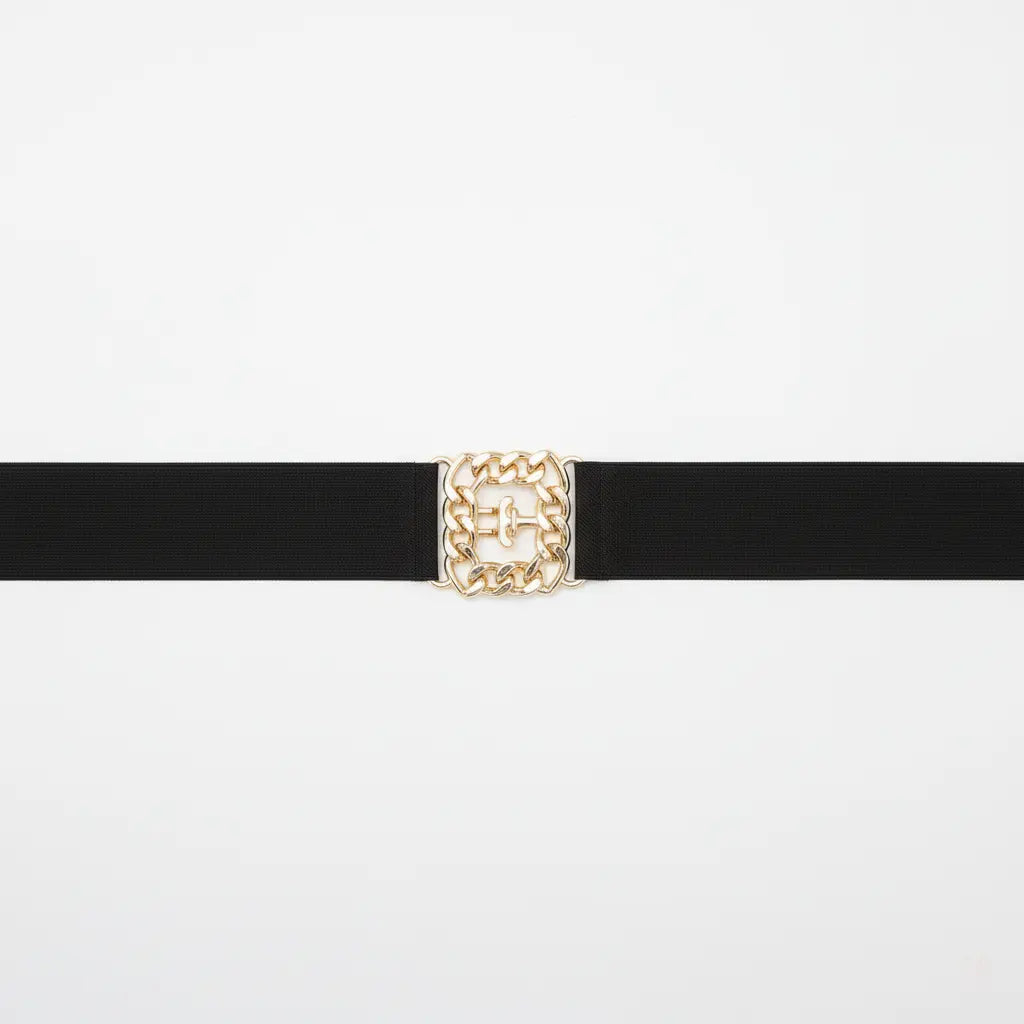 Elastic Wide Cinch Belt with Alloy Buckle Trendsi