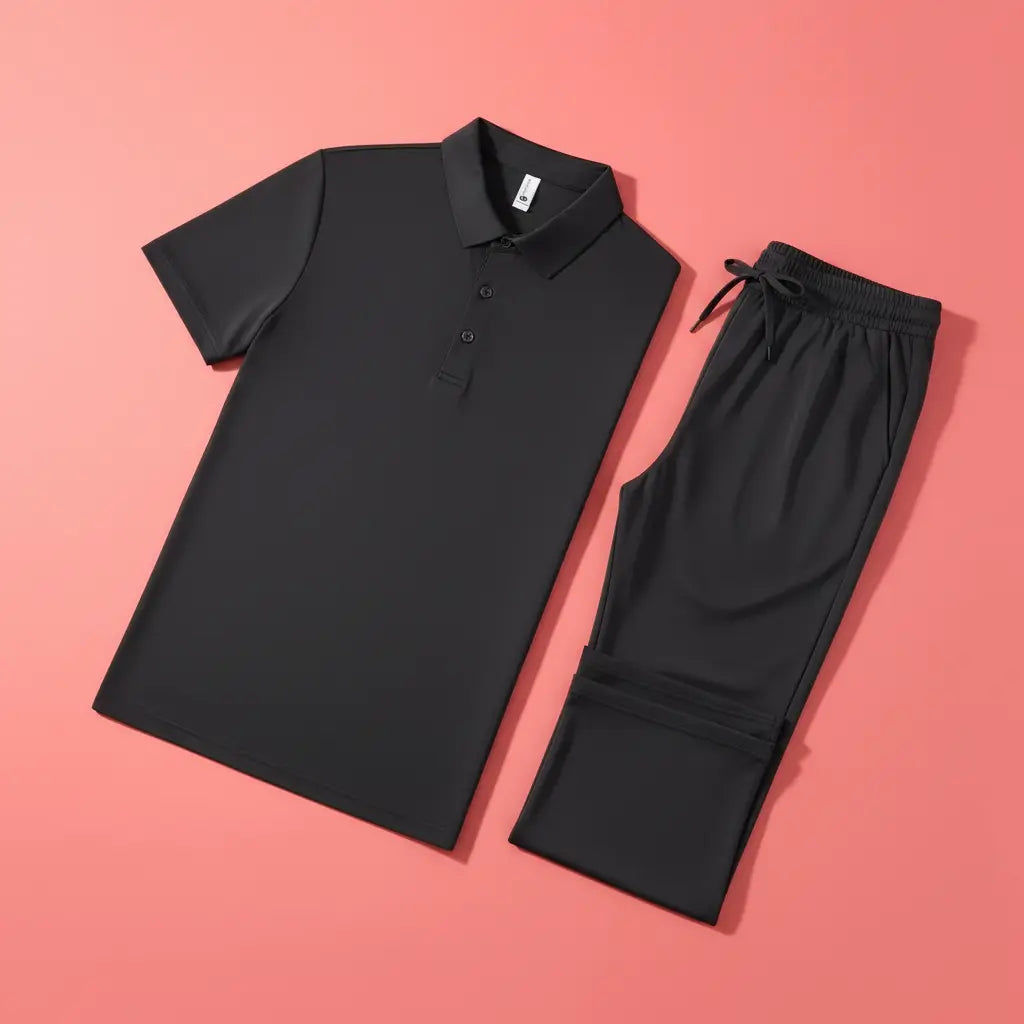 Men’s Size Inclusive Button Detail Pants Set by Dia’s Dazzling Discoveries Trendsi