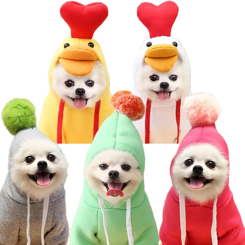 Fruit Print Dog Hoodie for Small Dogs | Soft Fleece Winter Puppy Clothes | Warm Pet Costume for Chihuahua & Frenchie Puracy