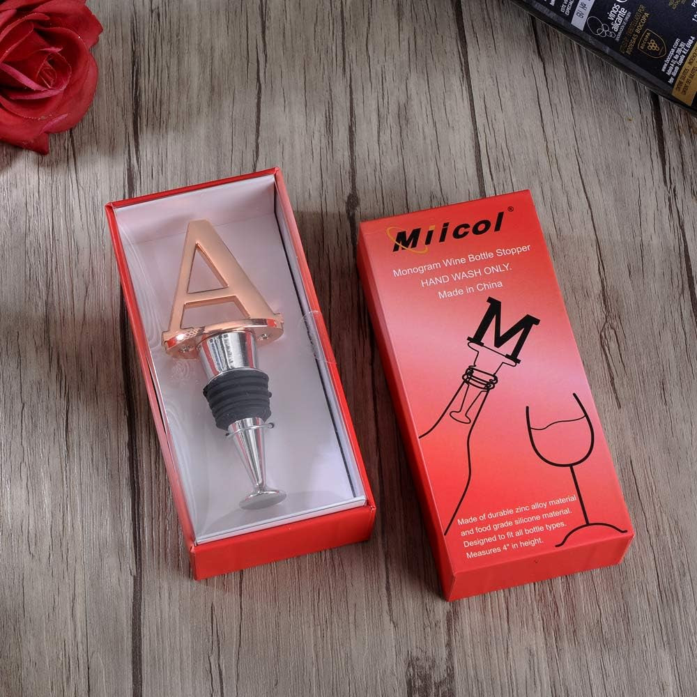 Prosecco Stopper - Personalized Rose Gold Wine Stopper