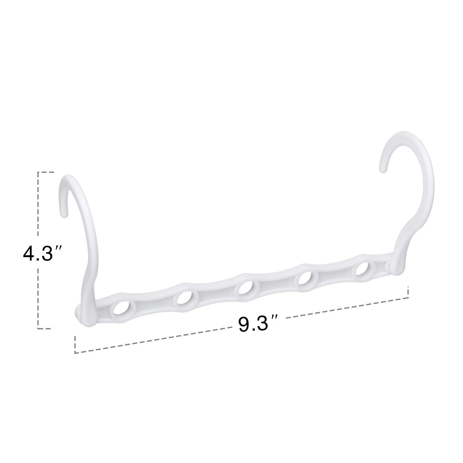 Plastic Space Saving Hangers, Hanger Organizer, Closet Organizer, 16 Pack, White
