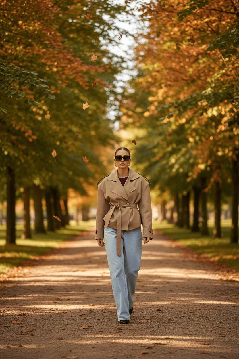 Chic Double-Breasted Belted Trench Coat Chic Double-Breasted Belted Trench Coat