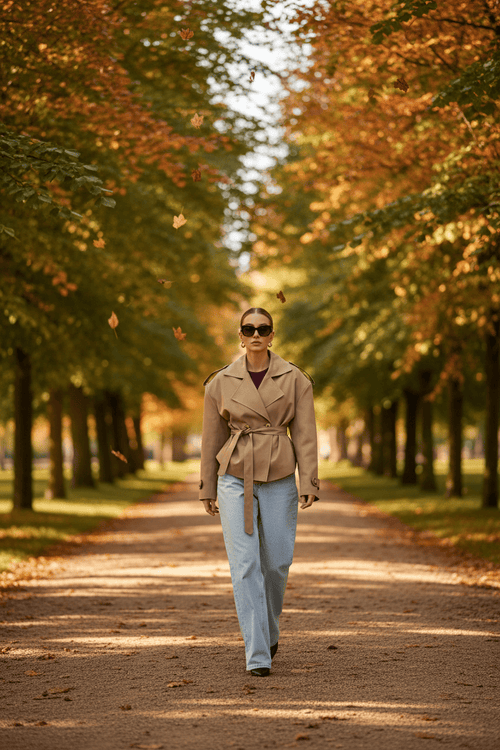 Chic Double-Breasted Belted Trench Coat Chic Double-Breasted Belted Trench Coat