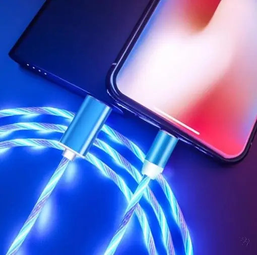 LED Magnetic Charger Cable – Fast Charge for iPhone/Android/Type‑C CJ